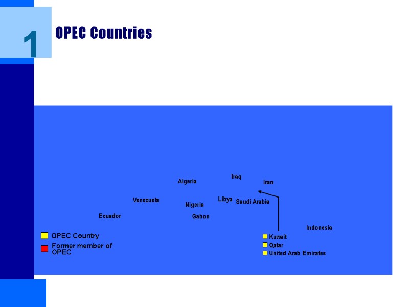 OPEC Country Former member of OPEC Venezuela Ecuador Nigeria Gabon Algeria Libya Saudi Arabia